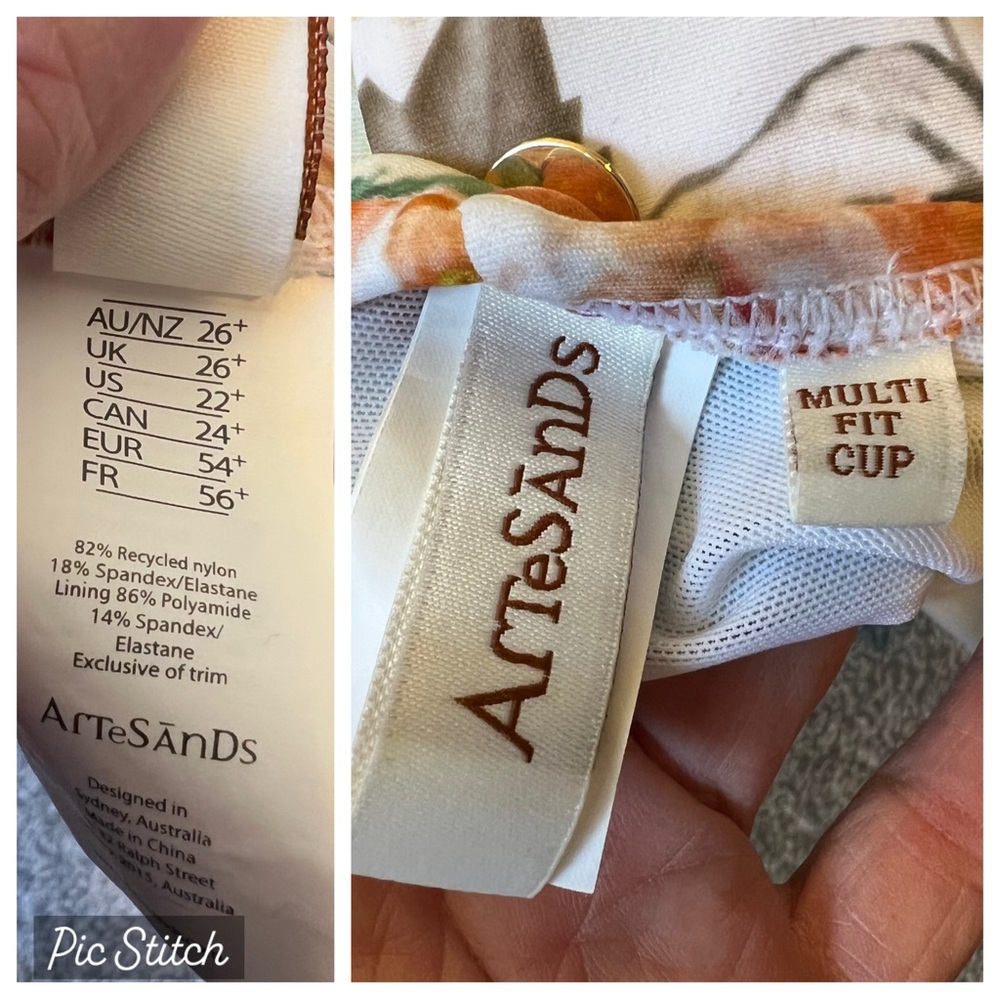 Artesands La Dolce Vita Delacroix Cross Front D-G Cup One Piece Swimsuit - Picture 12 of 12